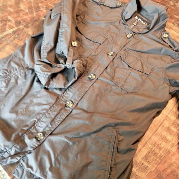 Buffalo David Bitton Grey Cotton Light Jacket M - Picture 14 of 16